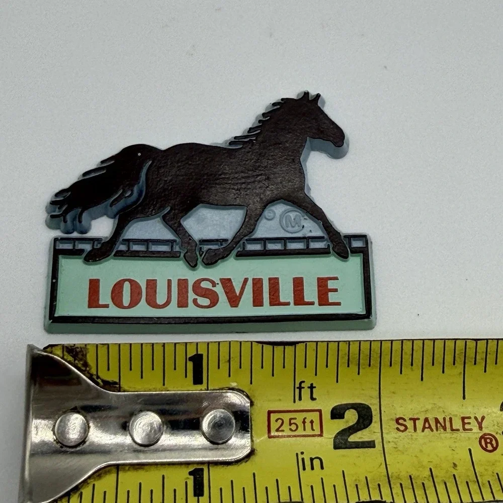 Louisville Souvenir Fridge Magnet Horse Racing Country‎ Farm Vintage MCM 2